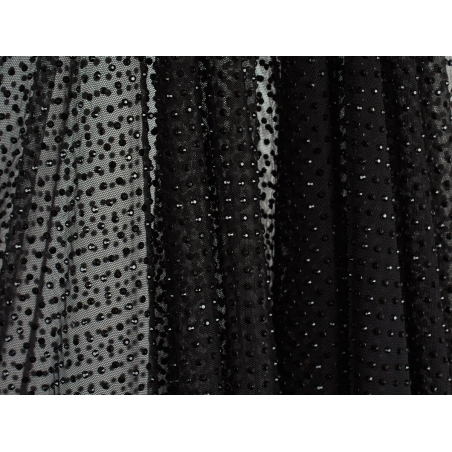 Tulle with crystals - Black Diamond
