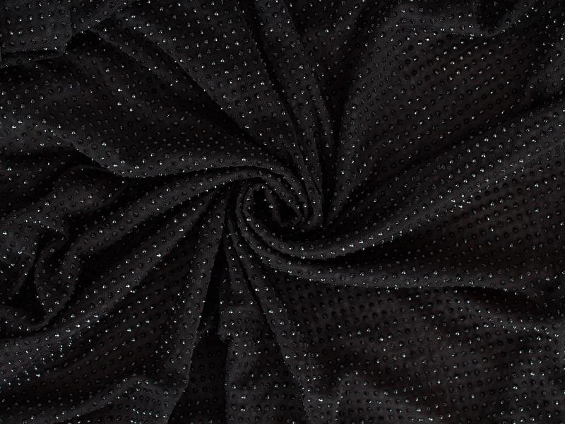 Tul con cristales - Diamante Negro