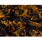 Zīda audums ar parakstu - Mehāniskie detaļas - Versace stilā Zīda audums ar parakstu - Mehāniskie detaļas - Versace stilā