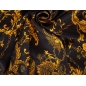 Zīda audums ar parakstu - Mehāniskie detaļas - Versace stilā Zīda audums ar parakstu - Mehāniskie detaļas - Versace stilā