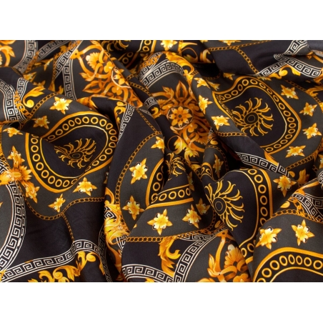 Seda firmada - Piastre Dorate - en estilo Versace