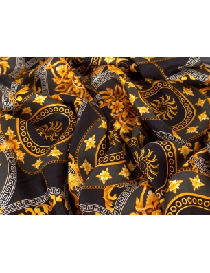 Tkanina jedwabna - Piastre Dorate - w stylu Versace