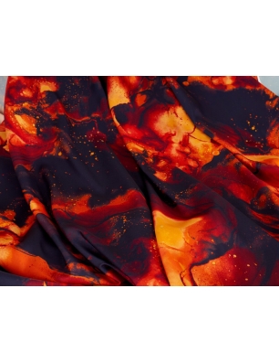 Satina pentru rochie - Etna - în stilul D&G și Gucci