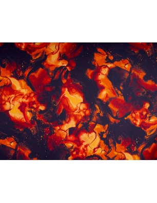 Satin per abito - Etna - in stile D&G e Gucci