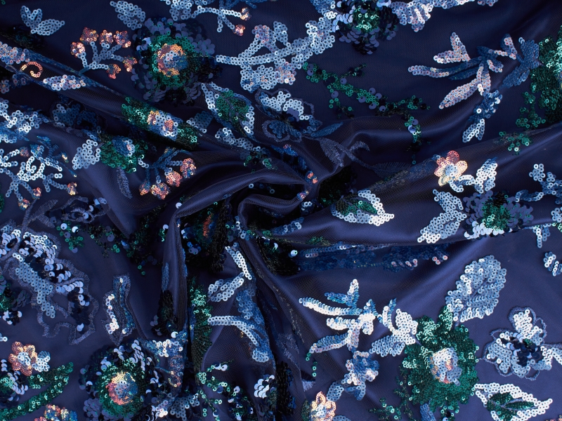 HOLO lace - embroidered with sequins on tulle