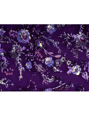 Coronca HOLO - brodată cu paiete pe tul