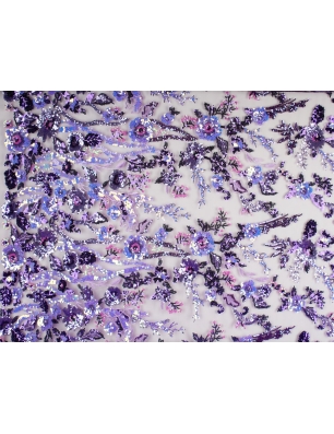 HOLO lace - embroidered with sequins on tulle