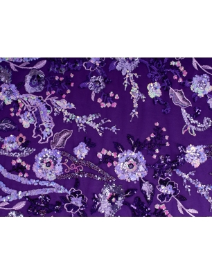 HOLO lace - embroidered with sequins on tulle