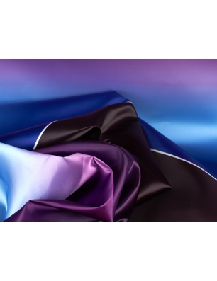 Saténová kostýmová látka - Úžasné Ombre - panel
