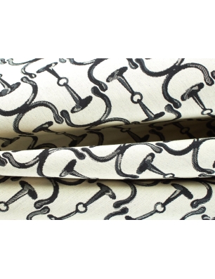 Jacquard-kangas, jonka on allekirjoittanut - Etriers - Gucci-tyylillä