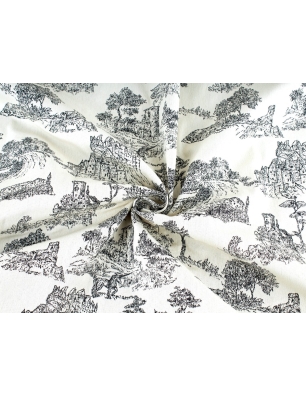 Jacquard-Stoff signiert - Unicorno - im Stil von Dior