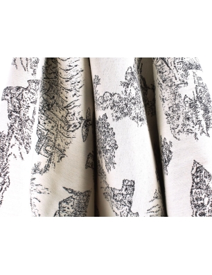 Tecido Jacquard assinado - Unicorno - no estilo Dior.