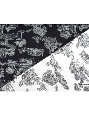 Jacquardtyg signerad - Unicorno - i Dior-stil