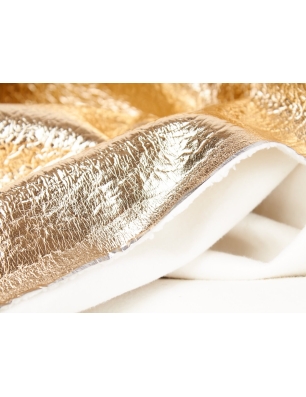 Eco-leather fabric mealiczna - Pelle Metallica - gold and silver