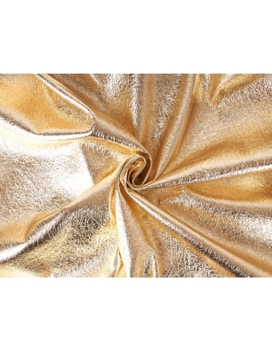 Eco-leather fabric mealiczna - Pelle Metallica - gold and silver