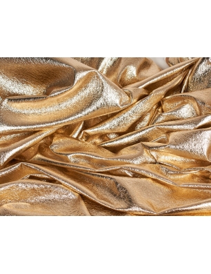 Tecido de Eco-couro metalizado - Pelle Metallica - dourado e prateado
