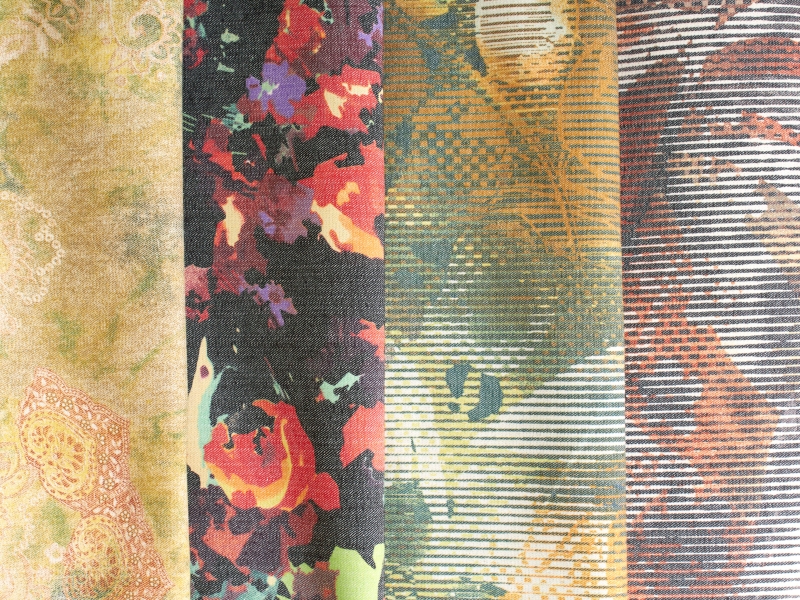 Jeans fabric Kitale with elastane and glitter effect - colors