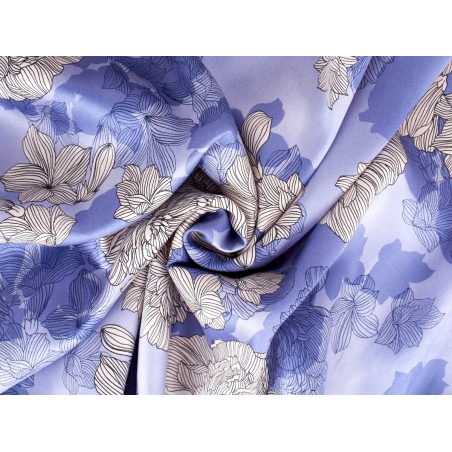Viskoza materiał - Flori delicate - culori