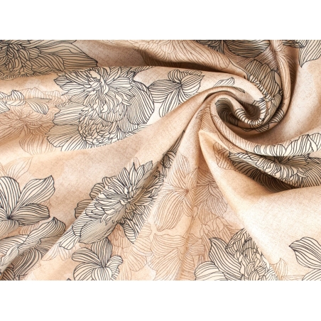 Viskoza materiał - Flori delicate - culori