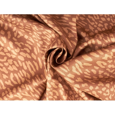 Tissu Viscose Raso Foxy - Biscotto léopard