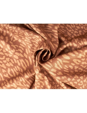 Tecido Viscose Raso Foxy - Biscotto Leopardo