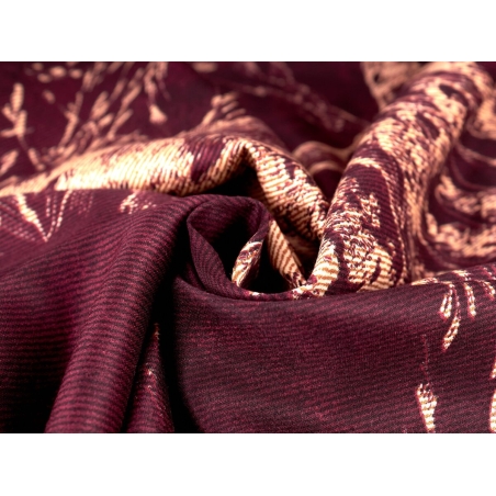 Stof Viscose Raso Foxy - Giungla bordeaux