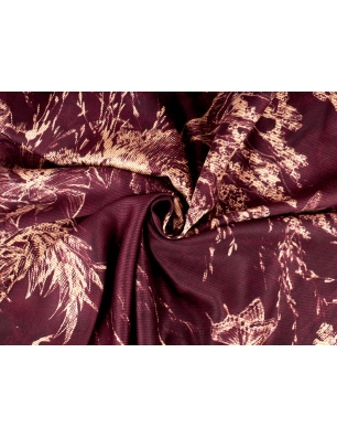 Tecido Viscose Raso Foxy - Selva bordeaux
