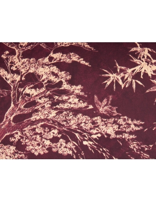 Tecido Viscose Raso Foxy - Selva bordeaux