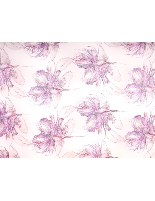 Dentelle brodée sur tulle - Grande Fiore - couleurs