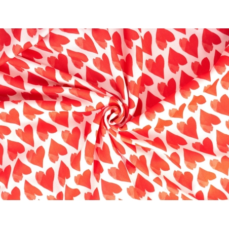 Tessuto Viscosa per abiti - Cuori Amori