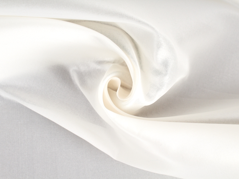 Jedwabna organza - double weave - śmietanka