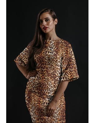 Stof Wol gesigneerd - Panterprint - in de stijl van Dolce&Gabbana