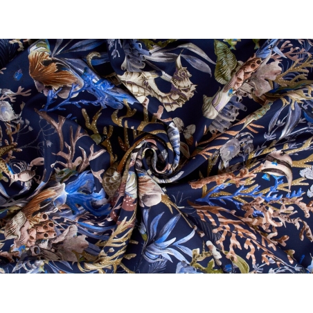 Seidenstoff mit Signatur - De La Mer - im Dior-Stil