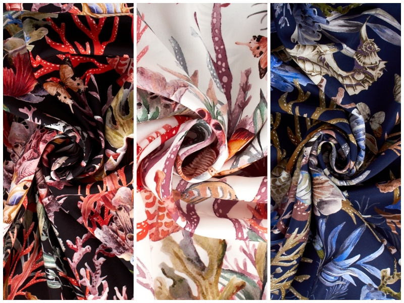 Шовк з підписом - De La Mer - в стилі Діора