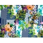 Ύφασμα βισκόζης - Punti e fiori - σε στυλ Dolce&Gabbana - χρώματα