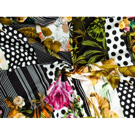 Dzianina wiskozowa - Punti e fiori - w stylu Dolce&Gabbana - kolory