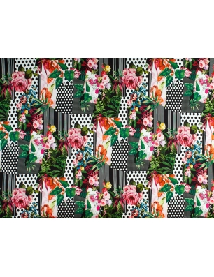 Tricot din viscoză - Punti e fiori - în stilul Dolce&Gabbana - culori