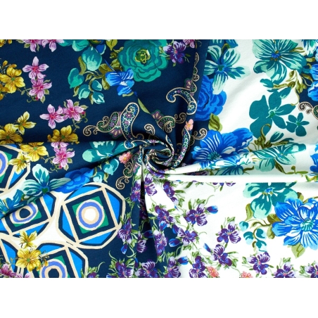 Viscose knit - Floral Patchwork