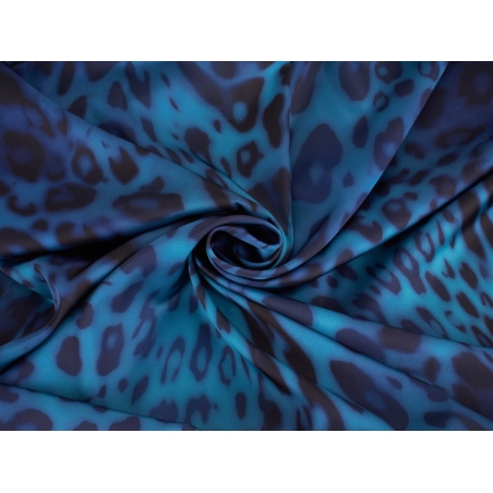 Tkanina Satyna na sukienku - Azzurrezza selvaggia