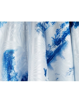 Satäng jacquard för klänning - Blu romance