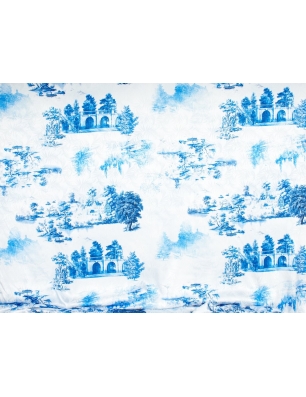 Szatén jacquard ruha - Blu romance