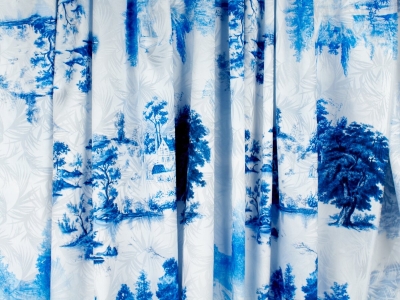 Satino žakardas suknelei - Blu romance