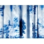 Satäng jacquard för klänning - Blu romance