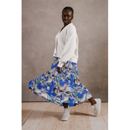 Tricot din viscoză - Frunze violet.