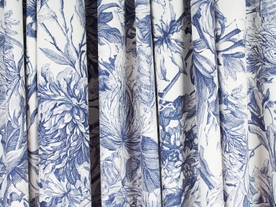 Viskoosi Raso Foxy - Sininen Dahlia