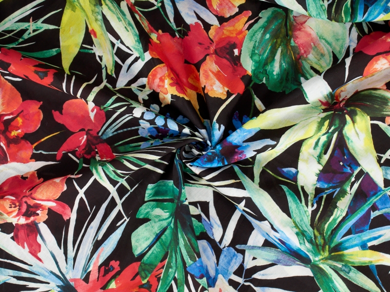 Batyst z jedwabiem - Flora tropicale - kolory