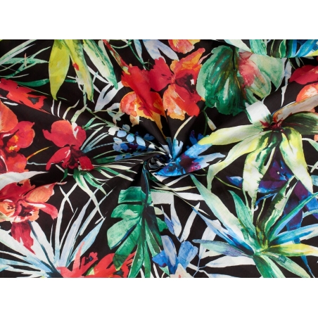 Тъкан Батист с коприна - Тропическа флора - цветове