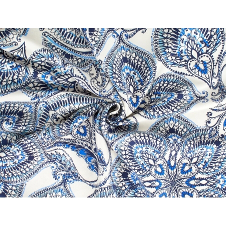 Viskóz Raso Foxy anyag - Perzsia kékje