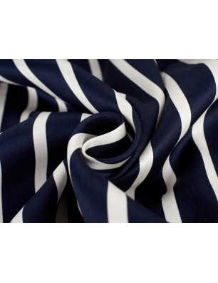 Tessuto Viscosa Raso Foxy - Strisce eleganti - colori