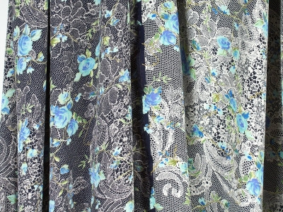 Viscose mate - Rosa di merletto - dans le style Dolce&Gabbana